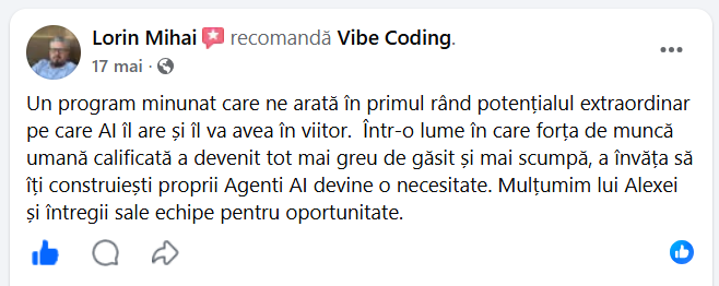 Recenzia unui participant la Intensivul Agenți AI
